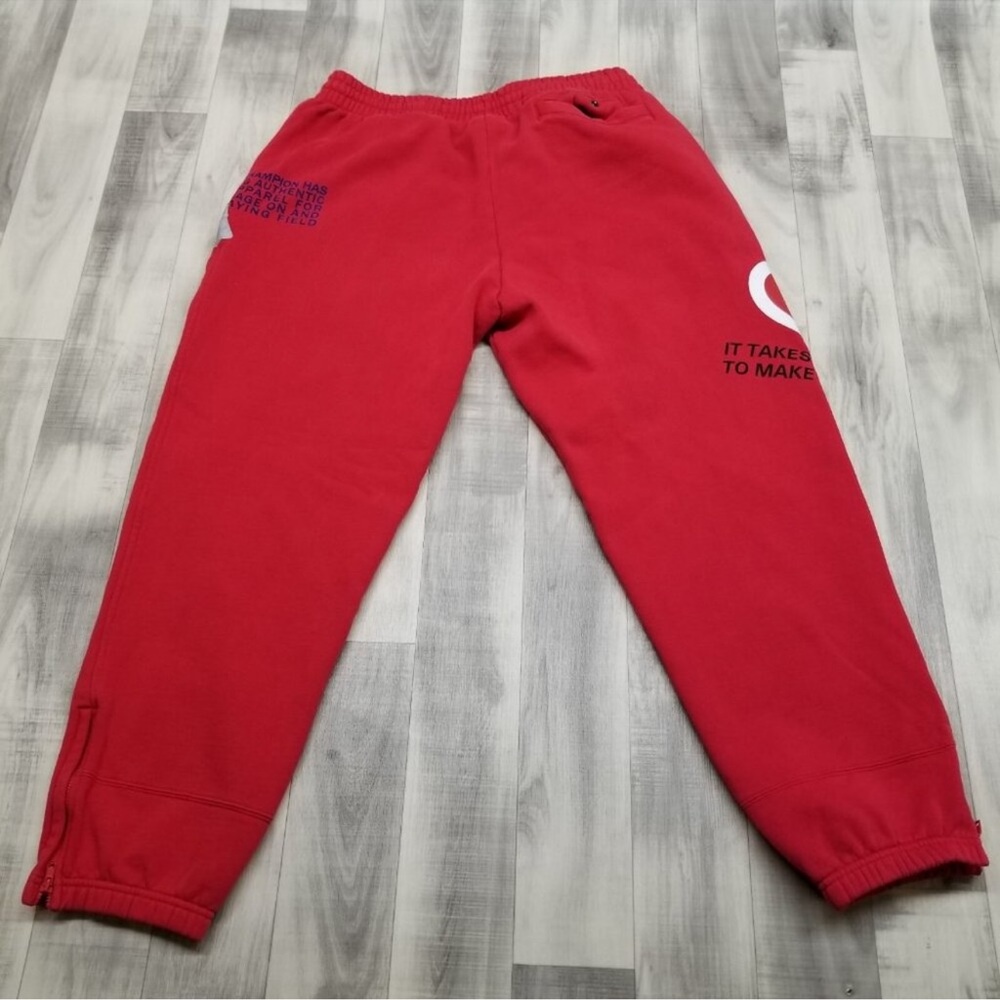 Red Champion “It takes a little more to make a champion” sweatpants Size XL NWOT